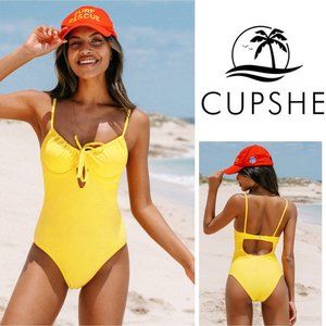 Cupshe Yellow One Piece Swimsuit